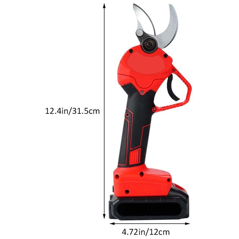 Cordless Electric Pruning Shears - Garden Tree Branch Pruner with 30mm Cutting Diameter, 2 Rechargeable 2Ah Lithium Batteries, 6-8 Working Hours, Ideal for Fruit Tree Branches