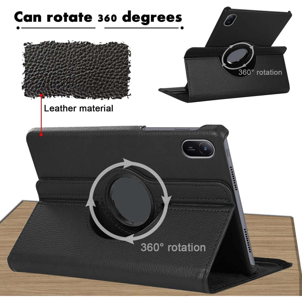 360° Rotating Leather Stand Cover Case Compitable for Huawei MatePad 11 2024 -  with Auto Wake/Sleep (Multi Colour)
