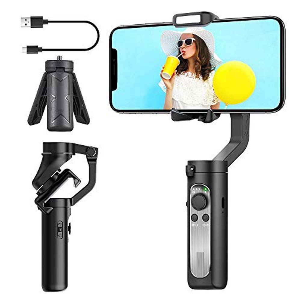 CQL 3-Axis Gimbal Stabilizer for Smartphones & Action Cameras | Precision Stabilization, Durable Design, Universal Compatibility