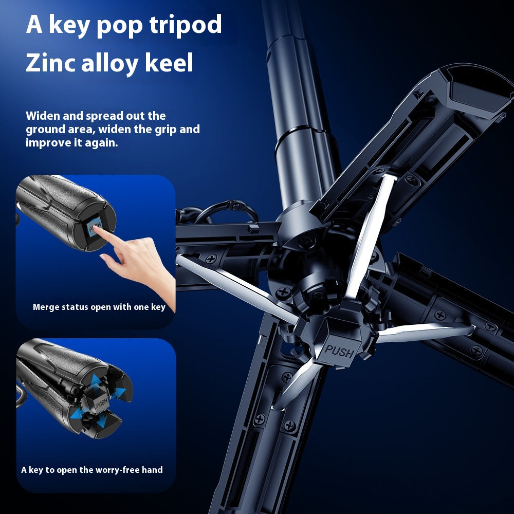 P15mini-C Magnetic Selfie Stick - Bluetooth Remote, 47.5cm Extendable, Multifunctional Camera Assistant for iPhone/Android