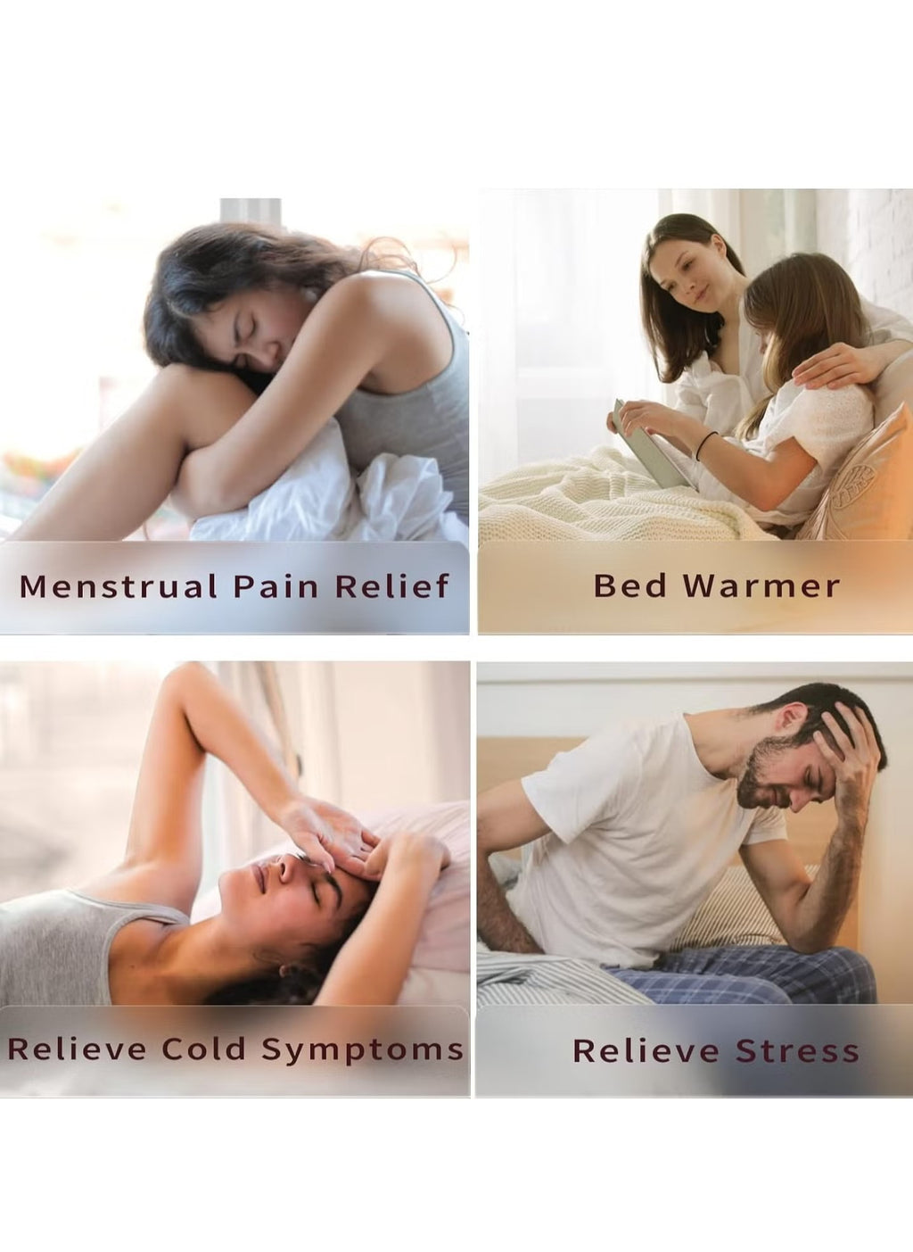 Hot Water Bag with Soft Cover | Classic Rubber Hot Water Bag for Cramps, Neck, Shoulder Pain Relief | Hot & Cold Therapy Pack (Multi)