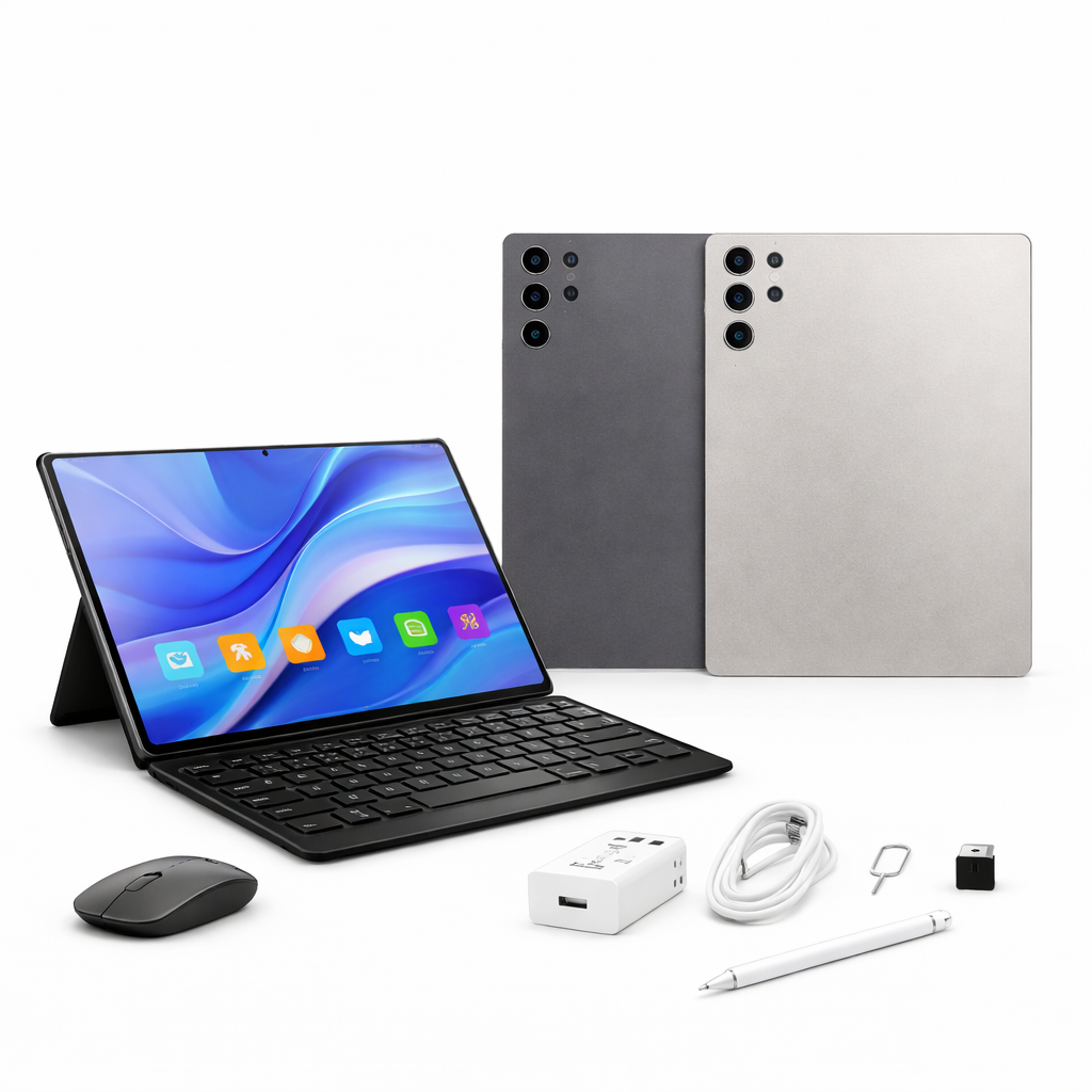 Pad 18 Ultra Tablet 11-Inch Full HD, 16GB RAM, 1TB Storage, Android 13, 10000mAh Battery with Arabic Keyboard