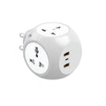 7-in-1 Multi Plug Extension Adapter - 4 Way Cordless Wall Extender with PD Fast Charging, Universal AC Outlets for Home/Office/Travel 100-250V