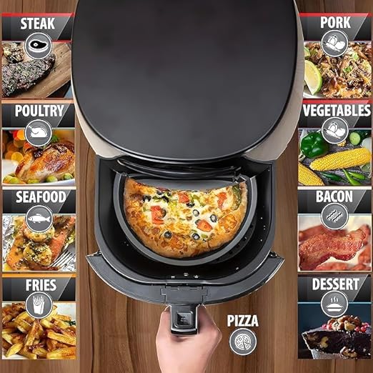 6L Multifunctional Digital Touch Air Fryer – High-Performance 2400W, Sleek Black Design for Healthier Cooking