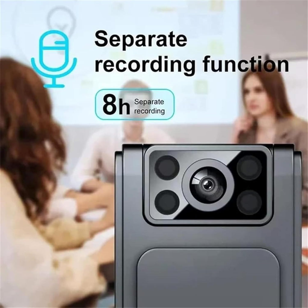 HD 1080p Noise Reduction Body Camera | Portable Body Worn Camera with Night Vision, WiFi, Audio/Video Recording, Back Clip, 180° Adjustable Angle