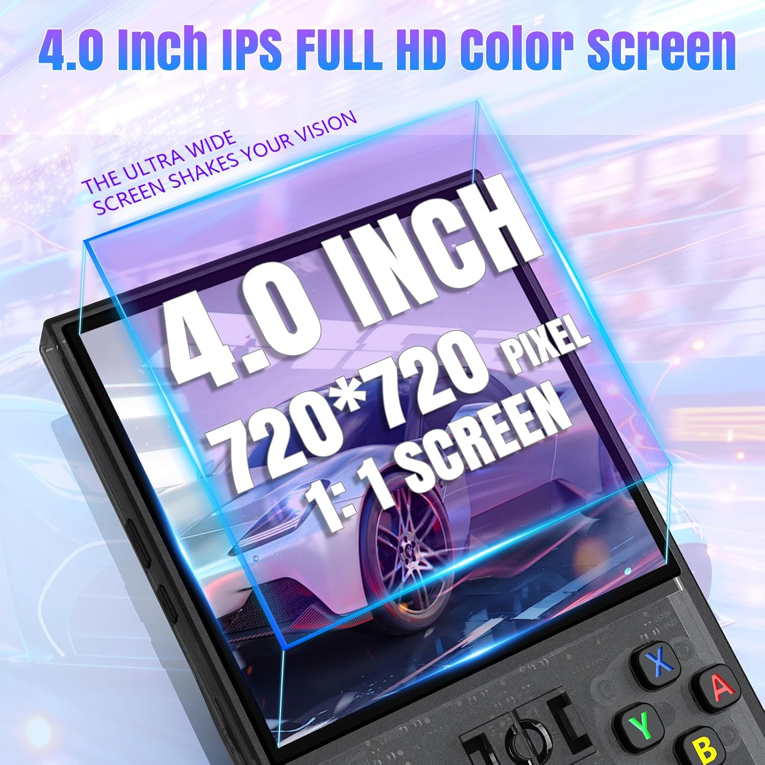 R36MAX Retro Handheld Console - 64GB/22,000 Games, 4" 4K IPS Screen, Open Source Linux System, Portable Classic Gaming (Multi-Colour)