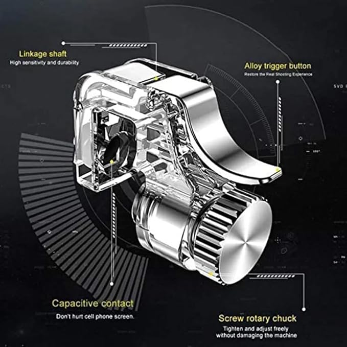 Metal Smartphone Mobile Gaming Trigger for PUBG – Gamepad Fire Button Aim Key L1 R1 Shooter Controller