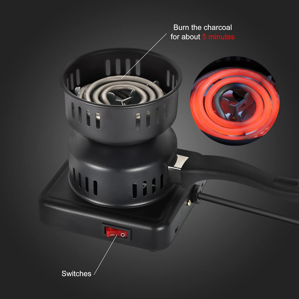 Electric Coal Starter for Hookah, Shisha, Nargila | Versatile Heater Stove & Charcoal Burner for BBQ | Quick & Efficient Heating