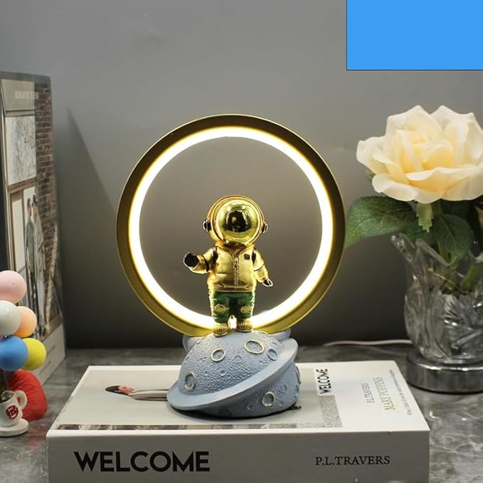 USB Plug LED Decorative Room Lights – Yoga Meditation Astronaut Modern Table Lamps | Ambient Home Decor Lighting for Relaxation & Inspiration