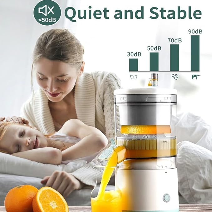 Electric Orange Juicer – Compact USB-Powered Hands-Free Citrus Juicer