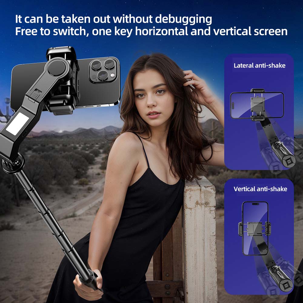 Q31 Handheld Gimbal Stabilizer -  Smartphone Stabilizer with Face Tracking, Wireless Remote & Tripod Stand