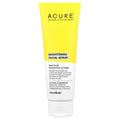 Acure Brightening Facial Scrub - Exfoliating Face Wash with Sea Kelp & French Green Clay, Gentle Daily Scrub for Radiant Skin